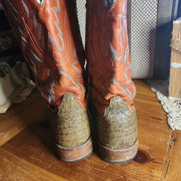 Horse Power Western Boots Square Toe Great Condition - Picture 4 of 10